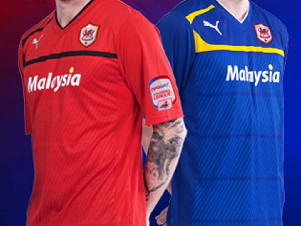 Cardiff reveal their new kits for 2012/13. The red one is the home kit, the blue the away