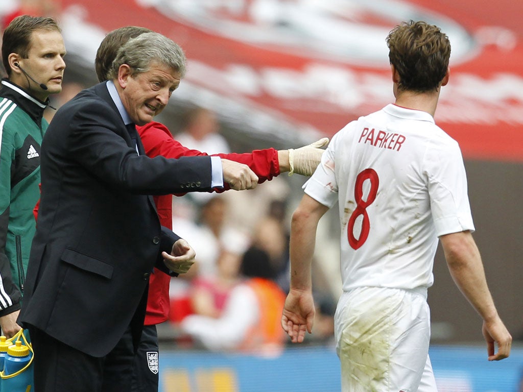 Roy Hodgson offers Parker some direction