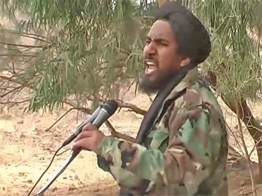 'A charismatic, brash rising star in al-Qa'ida': Al-Libi recording a propaganda video in January 2008