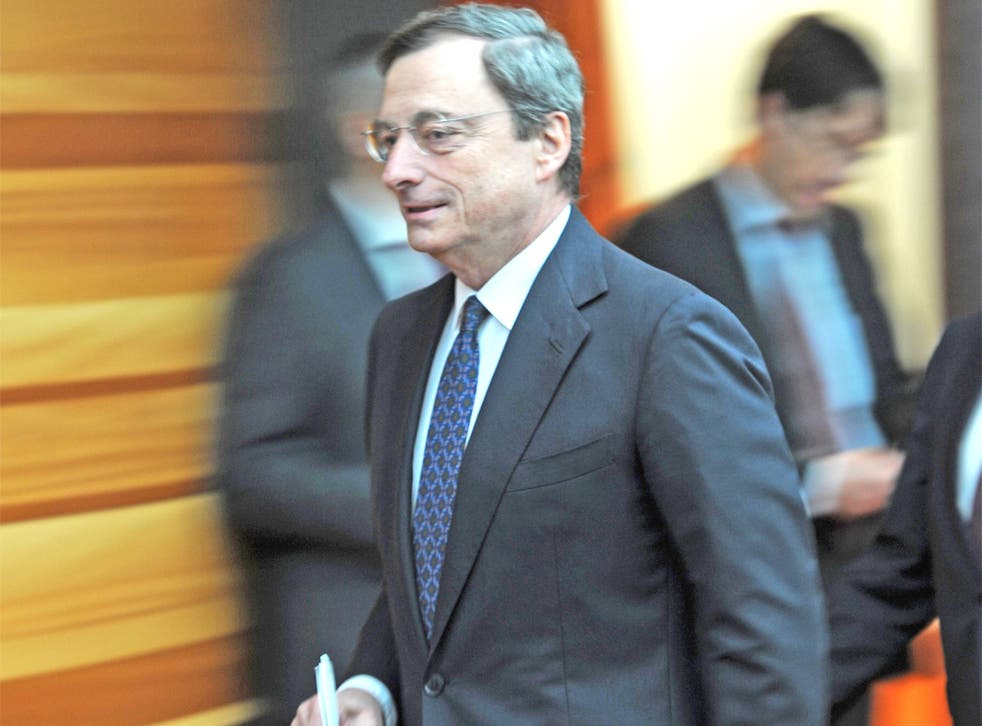 Mario Draghi, head of the ECB, said the bank should not be making up for politicians' shortcomings