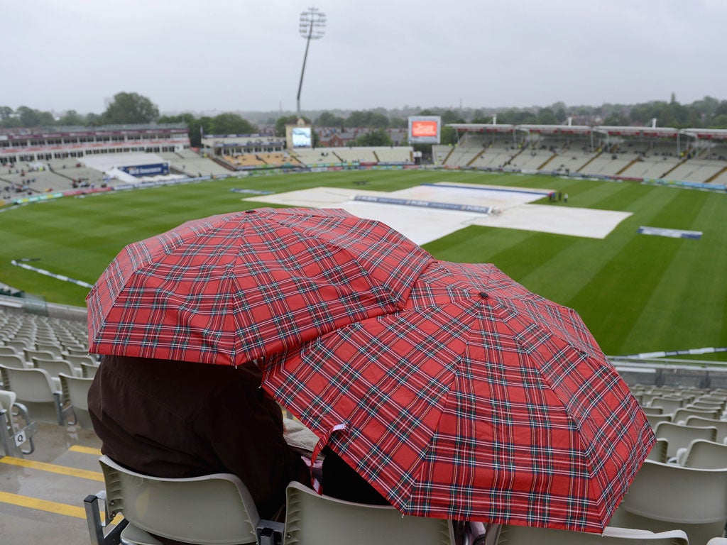 The covers out at Edgbaston