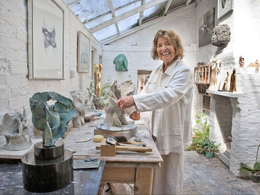Rock star: Helaine Blumenfeld in her studio in Grantchester