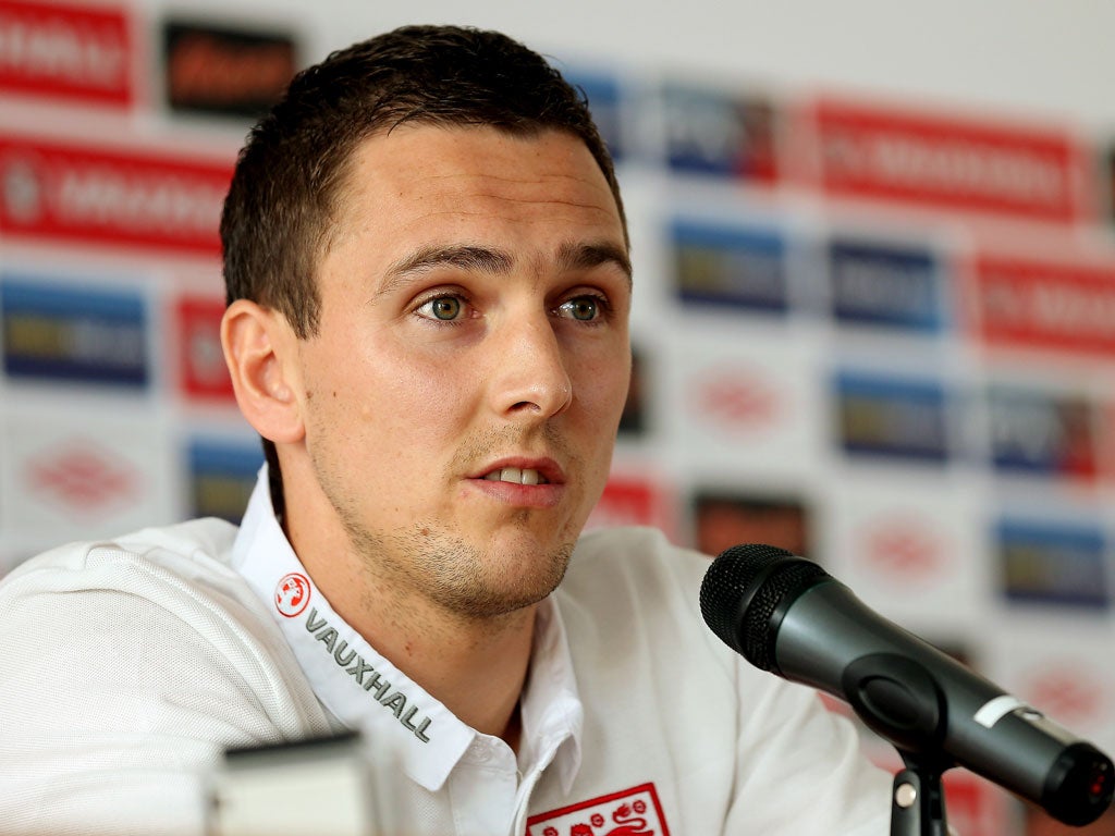 Stewart Downing speaks to the media
