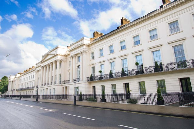 Cornwall Terrace, in London, where every home sold has reportedly gone to an offshore company, reducing the tax burden for buyers