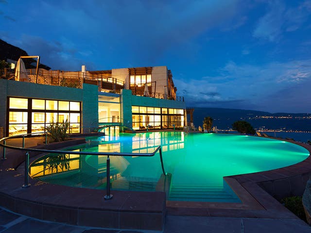 Lap of luxury: One of the pools at Lefay Resort