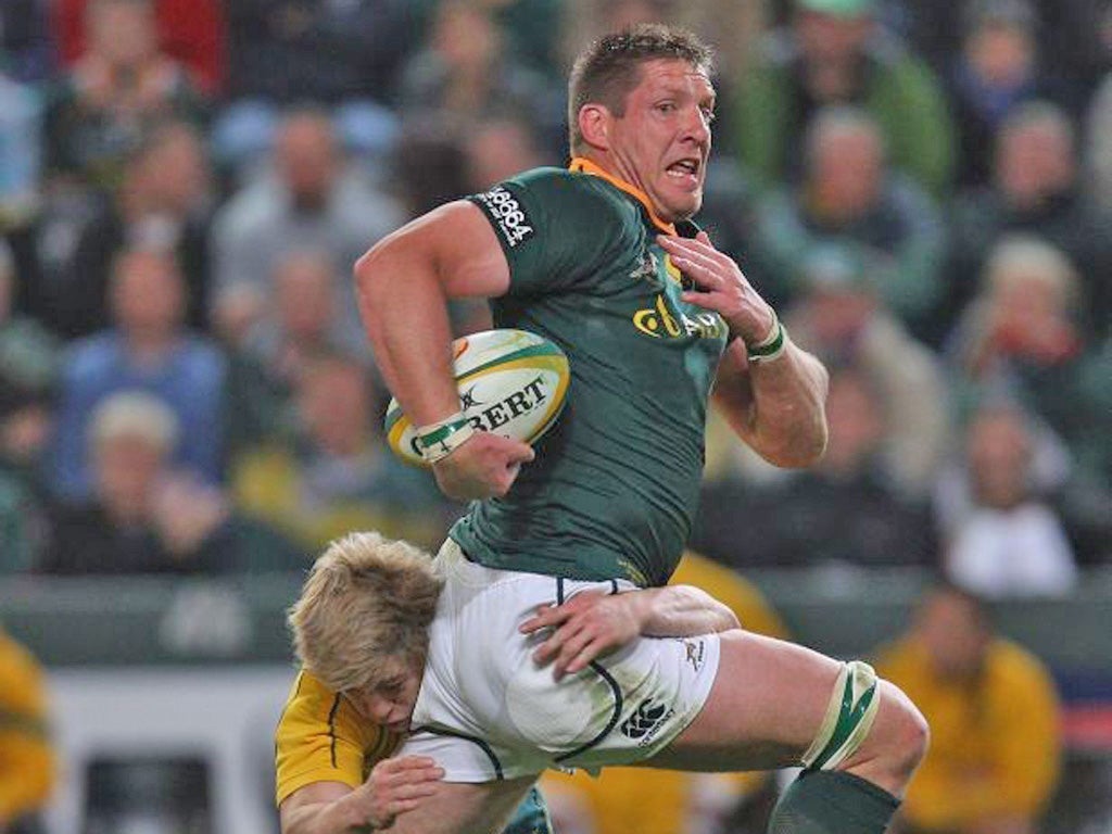 They breed them big in South Africa – Bakkies Botha is the latest in a long line of enormous forwards relied upon for their physical game plan