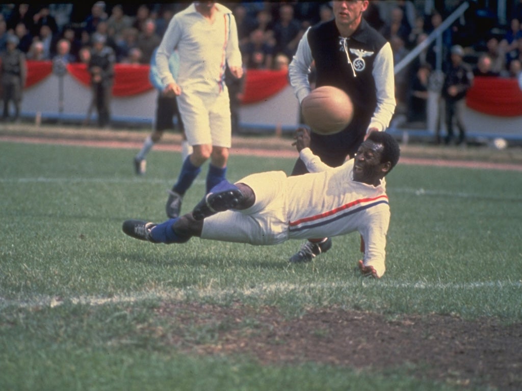 Pele in 'Escape to Victory', a film inspired by the Death Match