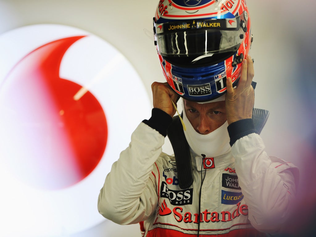 Jenson Button prepares for practice ahead of the Canadian Grand Prix