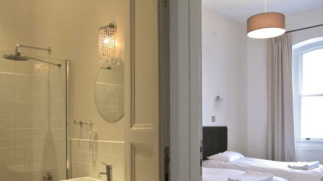 Fit for a pasha: The apartment is elegantly minimal with antique furniture, all the mod cons, and it is set in the heart of Istanbul's bohemian Beyoglu district
