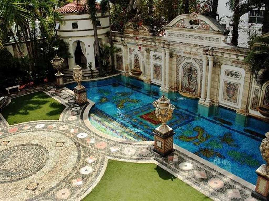 Kitsch casa: The Medusa mosaic and gilded pool of the ornate mansion