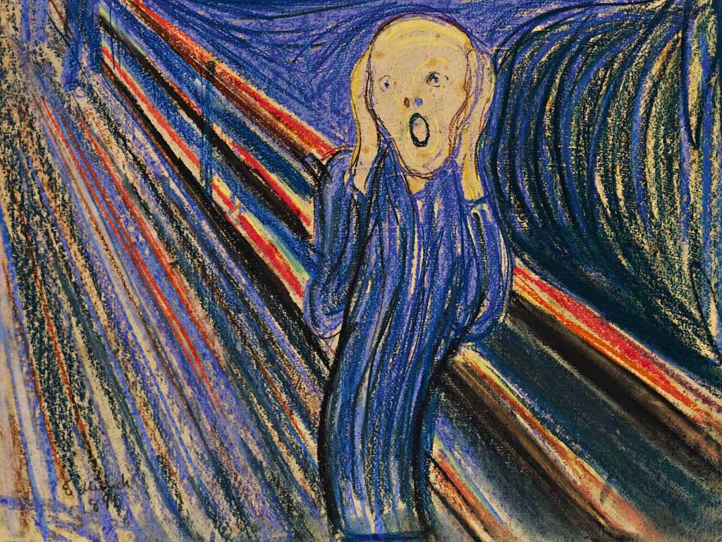 What a scream: Munch painted four versions of his best-known painting. One sold at auction last month for £74m