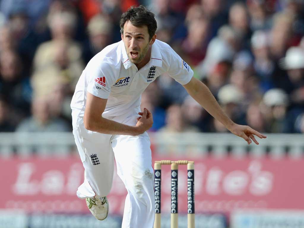 Spring in his step: Graham Onions was in the wickets on his Test return