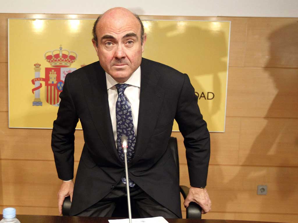 Luis de Guindos, economy minister, insists Spain will not need a further bailout