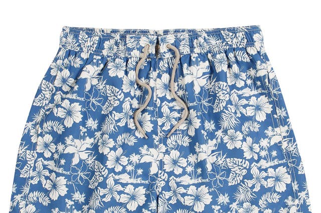 1. F&F: £7 tesco.com - A gaudy floral print on swimming shorts is never a good look. Vivid colours may clash with sunburnt skin so opt instead for something more tasteful and restrained.