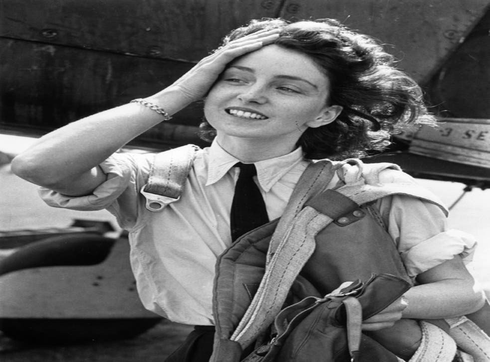 Brave and beautiful: Dunlop caught on camera after landing a Fairey Barracuda in 1944. The shot made the cover of 'Picture Post'