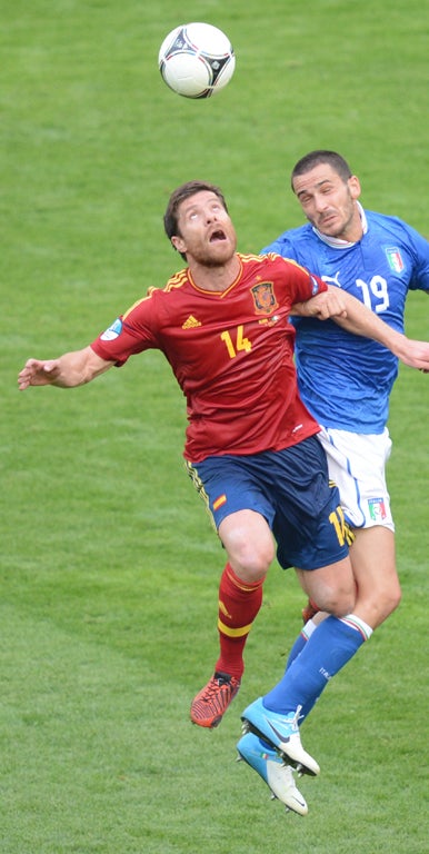 Xabi Alonso Kept possession well and kept the ball moving from deep in the Spanish midfield. 6