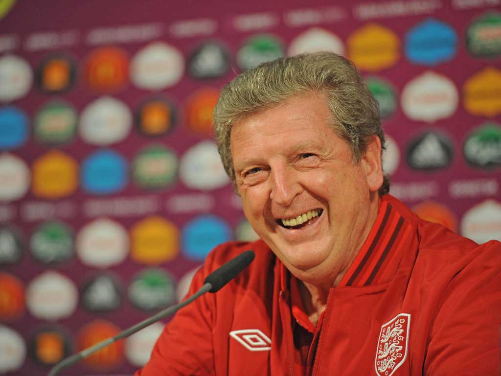 Roy Hodgson in jovial mood during yesterday’s press conference