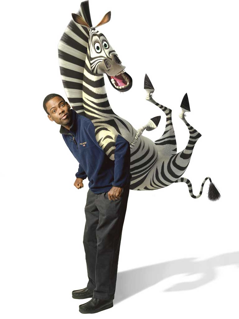 Chris Rock and Marty the Zebra