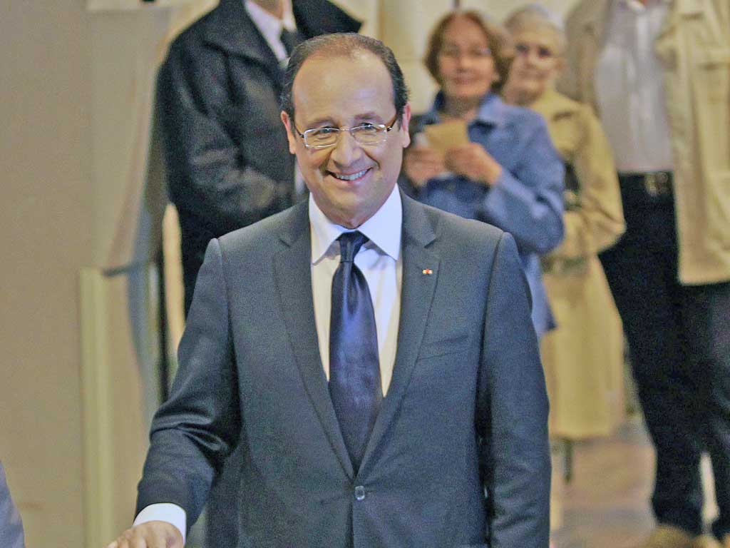 President Hollande votes in the parliamentary elections in Tulle