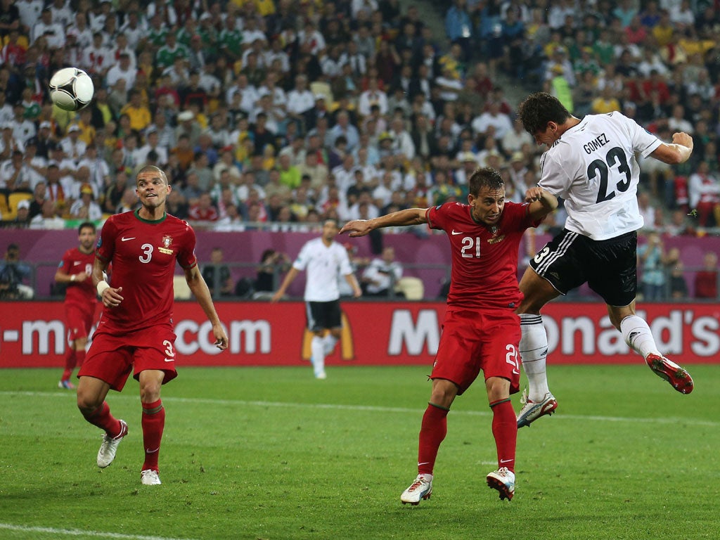 9 June 2012 Germany overcame a stubborn Portuguese resistance to win their group game 1-0. A Mario Gomez header in the second half finally broke the deadlock after Portugal’s midfield trio had stifled the much-vaunted German attack for large p