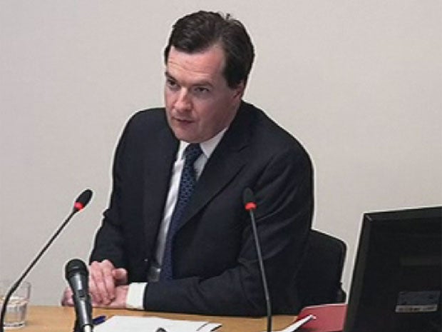 George Osborne at the Leveson Inquiry