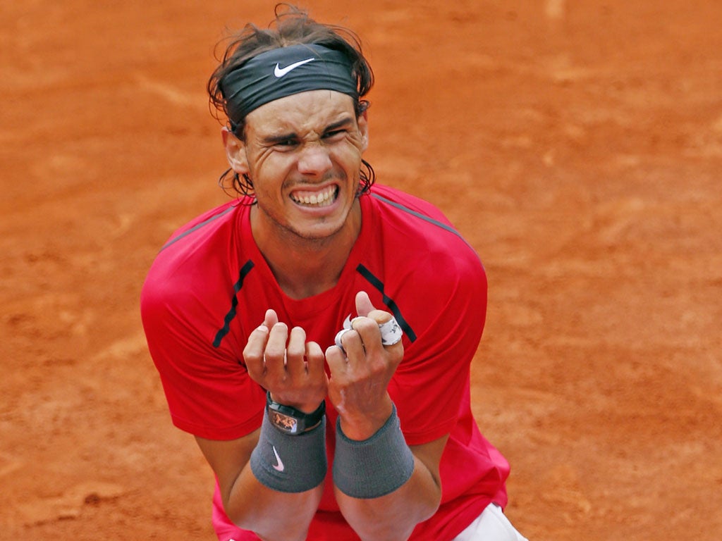 Rafa Nadal seals the French Open title yesterday