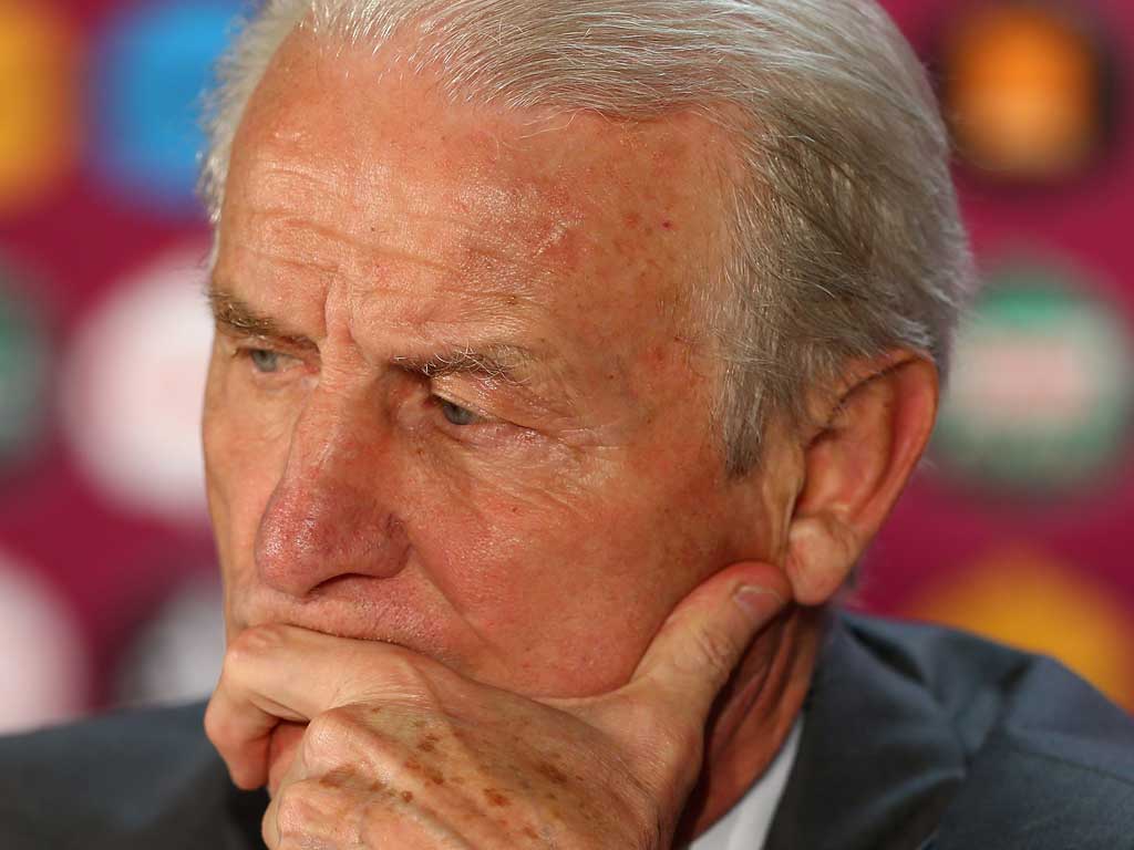 GIOVANNI TRAPATTONI: The Republic of Ireland manager
may pick a striker who can help out in midfield