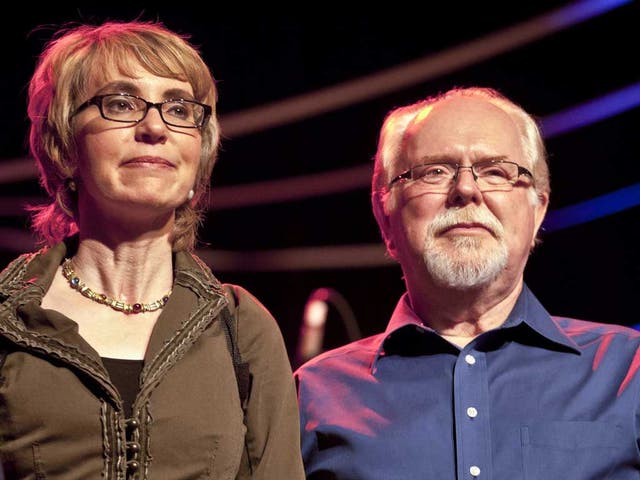 Gabrielle Giffords with her former aide, Ron Barber