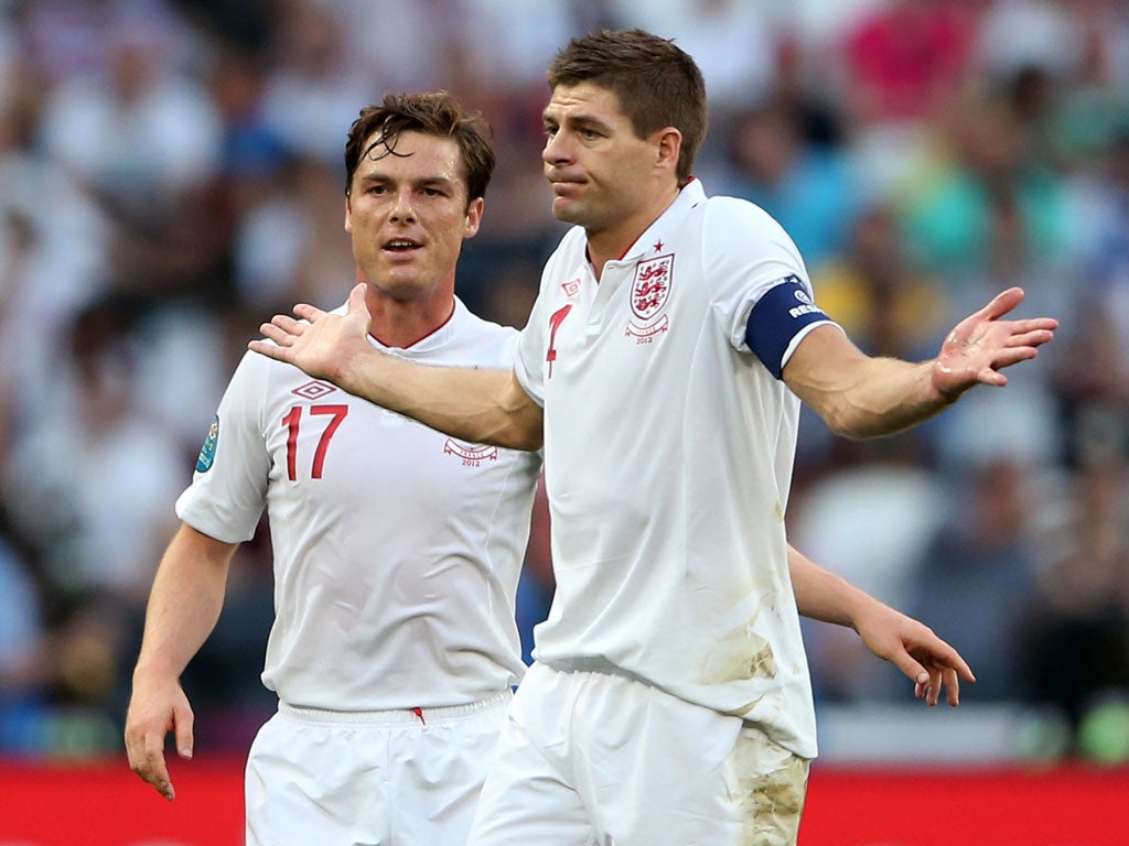 Parker and Gerrard pictured against France