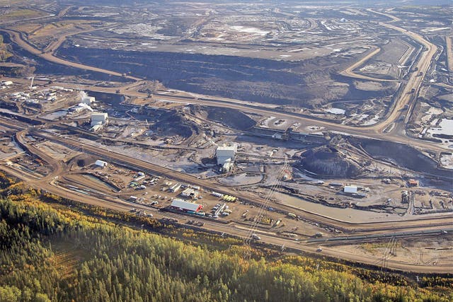 Tar sand in Alberta, Canada: This type of project has seen a sharp rise in bank financing 