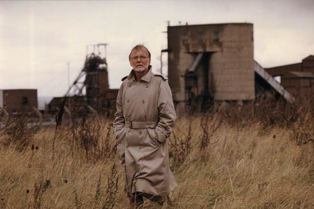 Visionary: Barry Unsworth visits Seaham Colliery in Co Durham, not far from his birthplace
