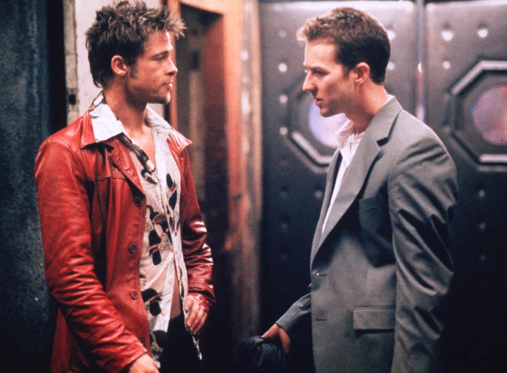 Brad Pitt and Edward Norton in the film version of 'Fight Club'