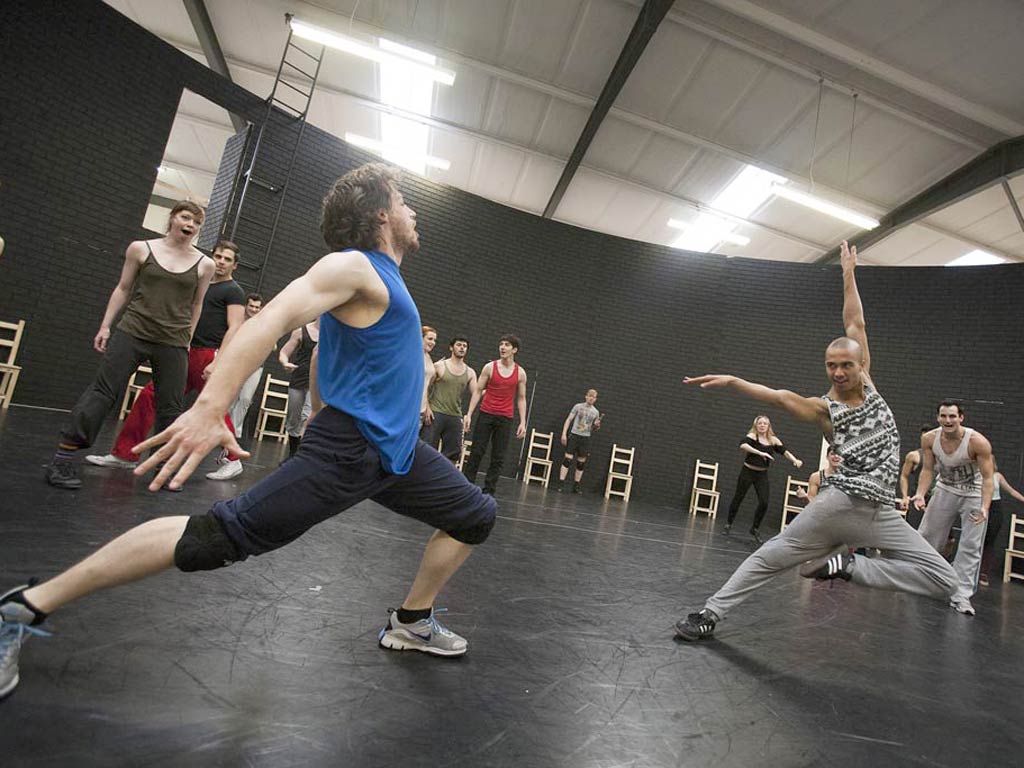 The dance at the gym: Performers in rehearsal for the Sage's unique production
