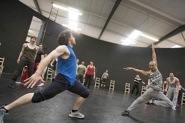 The dance at the gym: Performers in rehearsal for the Sage's unique production