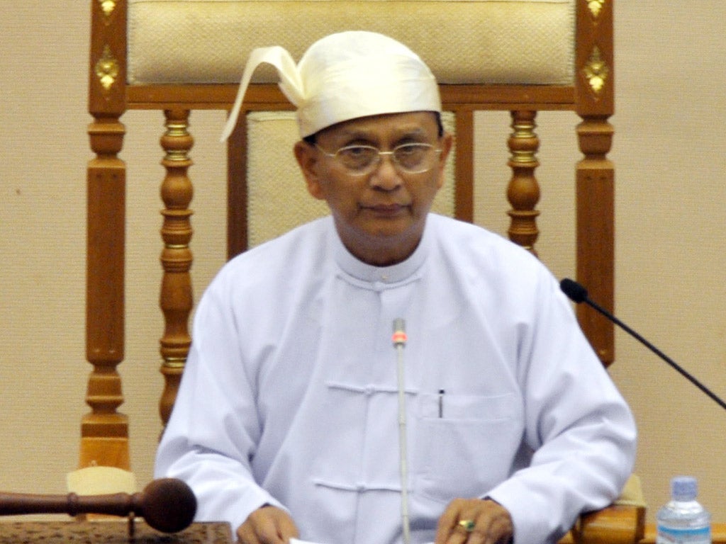 President Thein Sein: may yet turn out to be his country's FW de Klerk