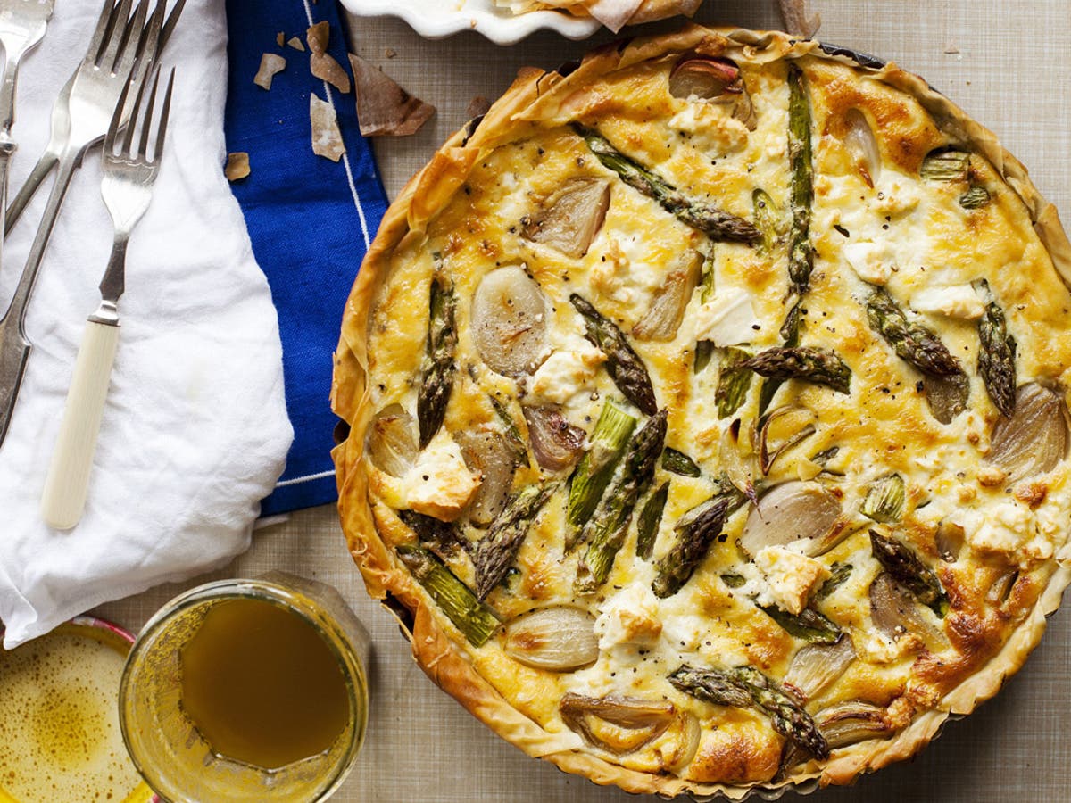 Asparagus, shallot and feta tart | The Independent | The Independent