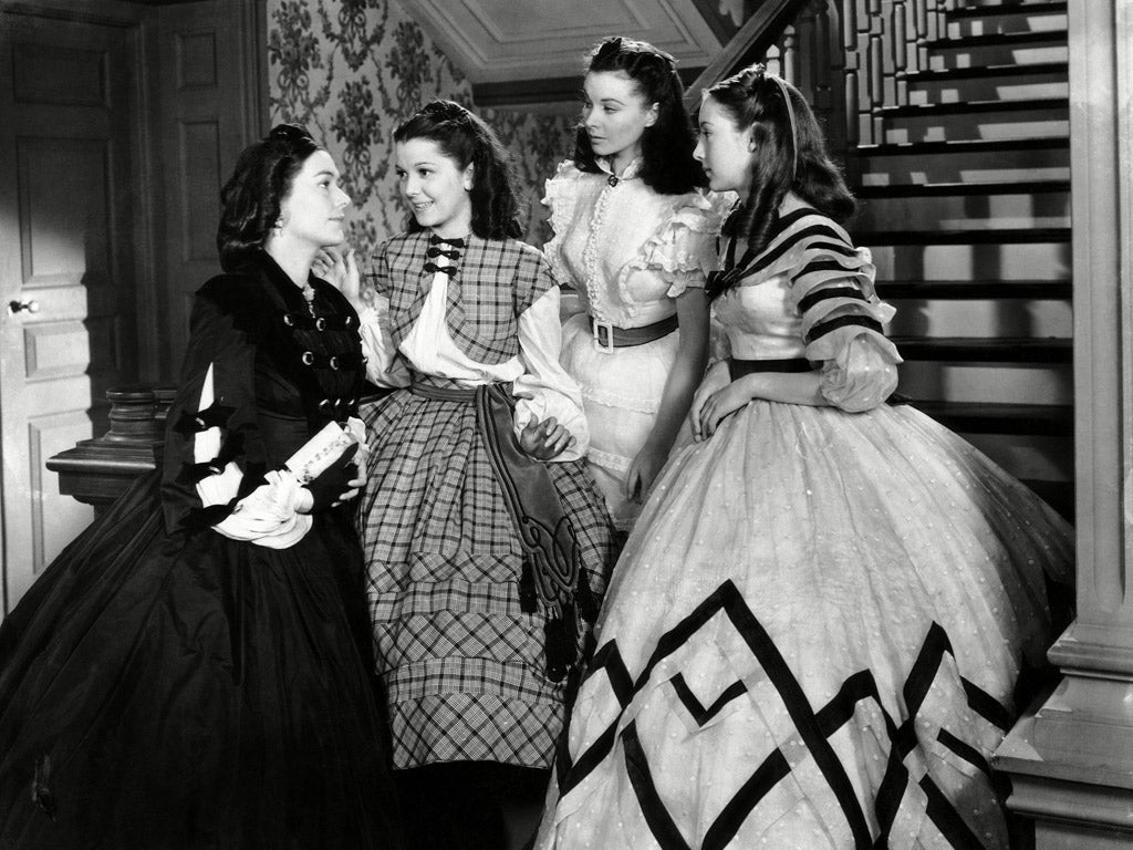 Rutherford, second left, in 'Gone With The Wind', with, from left, Barbara O'Neil, Vivien Leigh and Evelyn Keyes