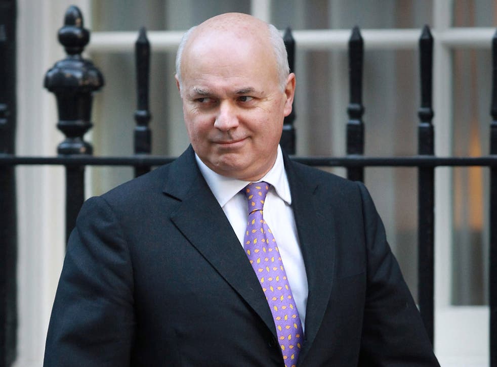Iain Duncan Smith, has been accused of 'moving the goalposts'