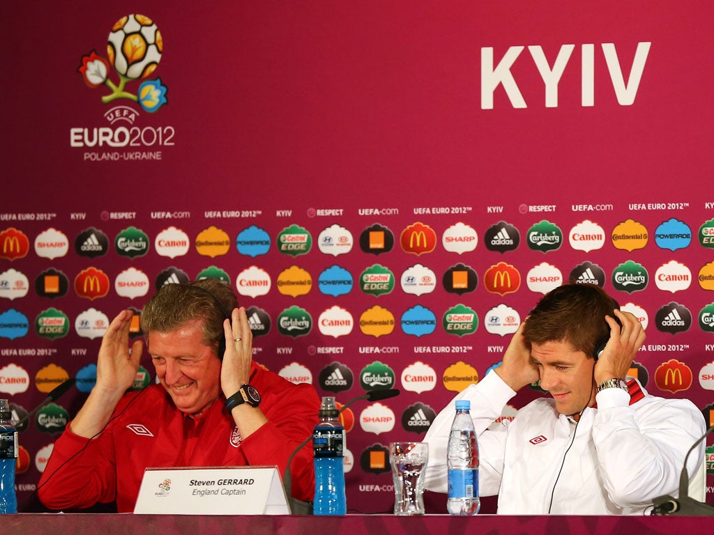 "Roy Hodgson: "I speak five languages but you'll have to translate what Stevie G's saying." (15/06/12) To enter the current caption competition, click here.