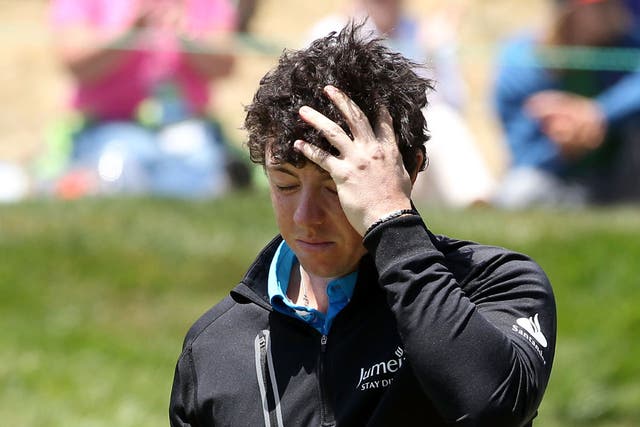 McIlroy mixed five bogeys — including one on his final hole — with a pair of birdies in the second round a day after he posted a 77.