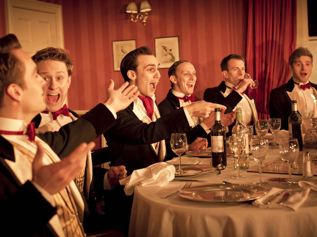 <b>POSH</b>
<br />One of the highest grossing shows in the Royal Court's history, Laura Wade's hit is now at the West End's Duke of York's Theatre. It features the elite Oxford student dining society, the Riot Club. The fictional body echoes the Bullingdo