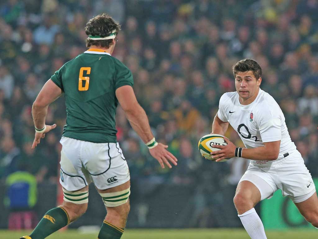 Ben Youngs fashions a break at Ellis Park on Saturday