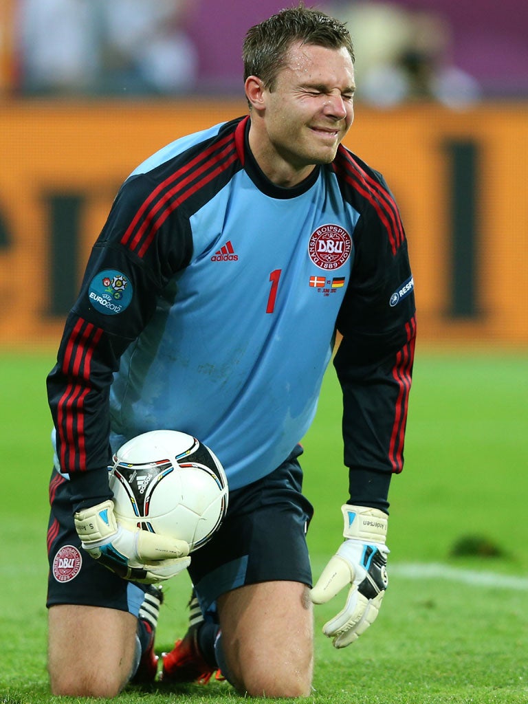 <b>Stephan Andersen: </b> Made an outstanding point-blank save to deny Thomas Muller after five minutes. Continued to stay alert and made another good save low down to his left from Andre Schurrle just after the hour mark. No chance with either German goal. 6/10