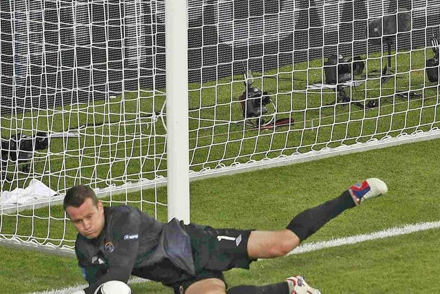 <b>Shay Given: </b> Fumbled a relatively straightforward effort in the build-up to Cassano’s goal and looked nervy throughout. Perhaps a tournament too far for a great servant of Irish football. 4