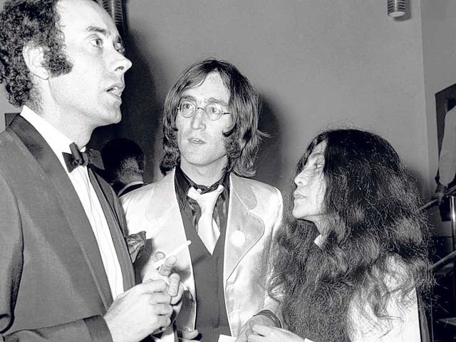 Spinetti with John Lennon and Yoko Lennon on the opening night of his production of 'In His Own Write' in 1968