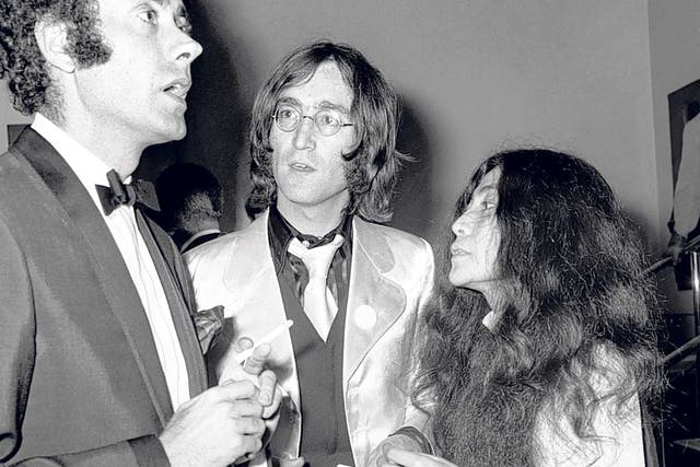 Spinetti with John Lennon and Yoko Lennon on the opening night of his production of 'In His Own Write' in 1968