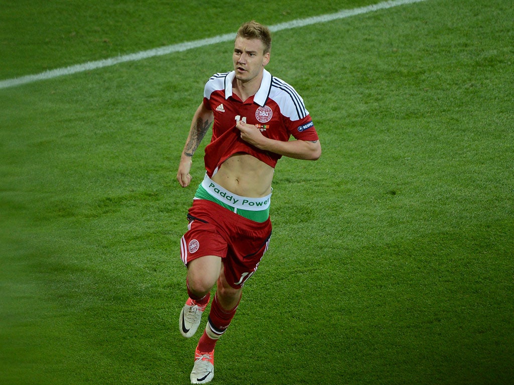 Talking points... Pants Niklas Bendtner was fined £80,000 for displaying a sponsored pair of underwear. The Danish forward revealed the top of his pants after scoring against Portugal. Inexplicably, the fine was significantly low