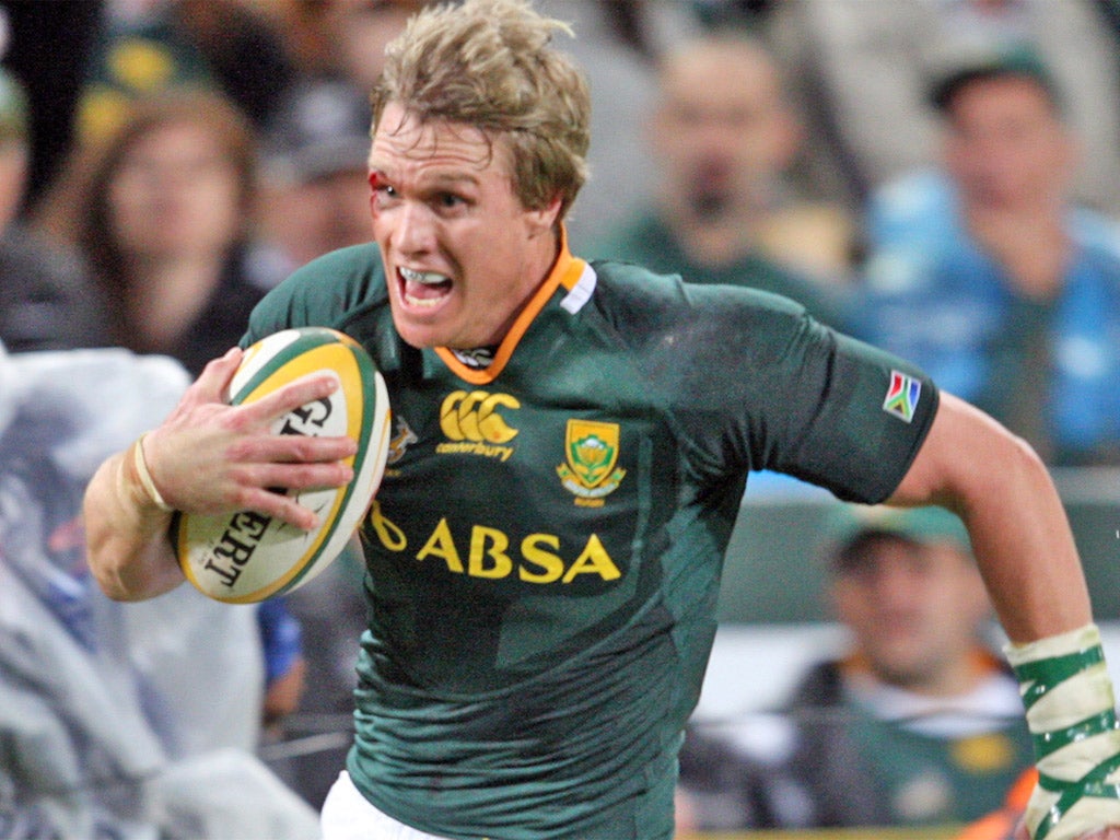 Jean de Villiers will captain South Africa for the rest of the year