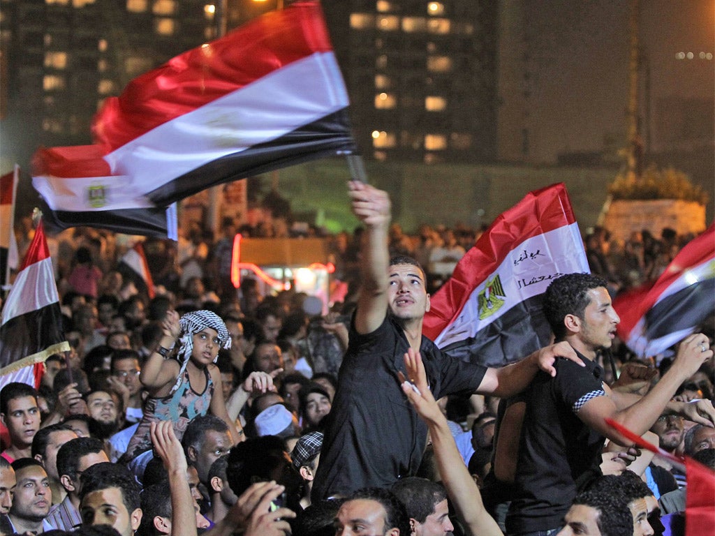 Egyptians gather in Tahrir Square to protest against military rule