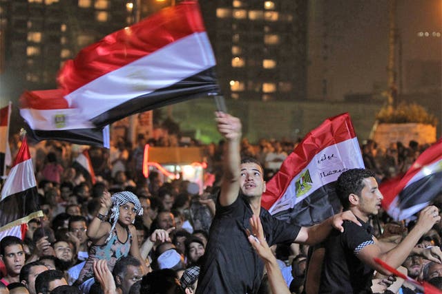 Egyptians gather in Tahrir Square to protest against military rule